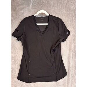 Genuine Dickies Women's Stretch Twill V-Neck Rib Knit Trim Scrub Top Size Medium